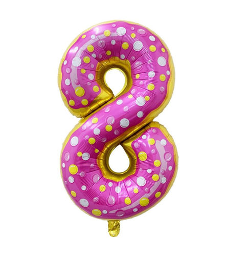 Picture of FOIL BALLOON NUMBER 8 SPRINKLES 32 INCH